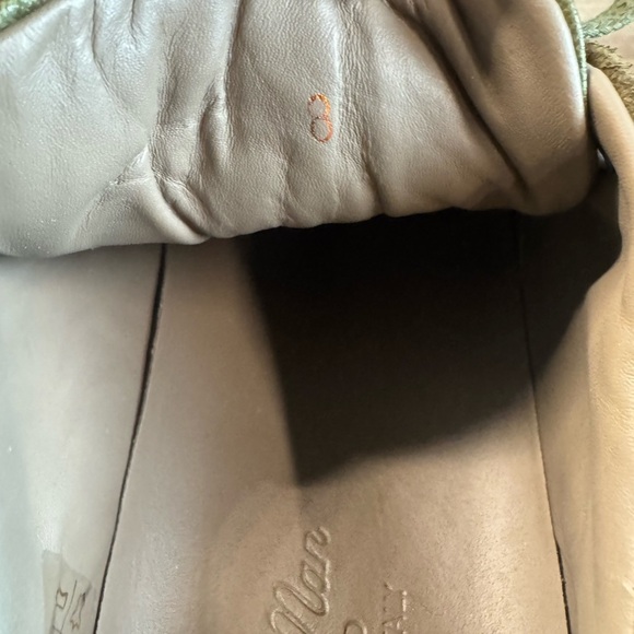 Goodman Modern London Edge Olive Green Leather Suede Snekers Mens 8 - Picture 11 of 12